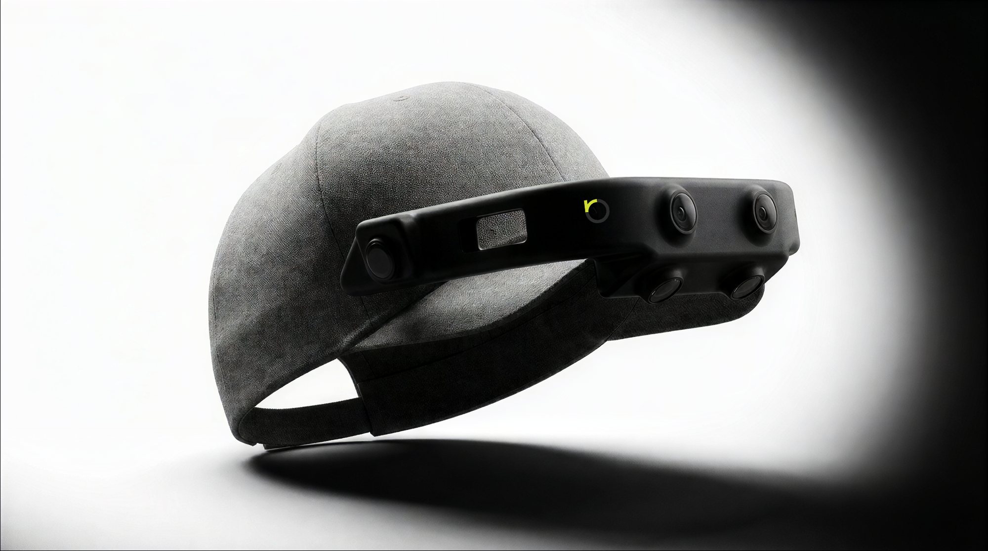 OpenRobot Six-camera cap, three-quarter view